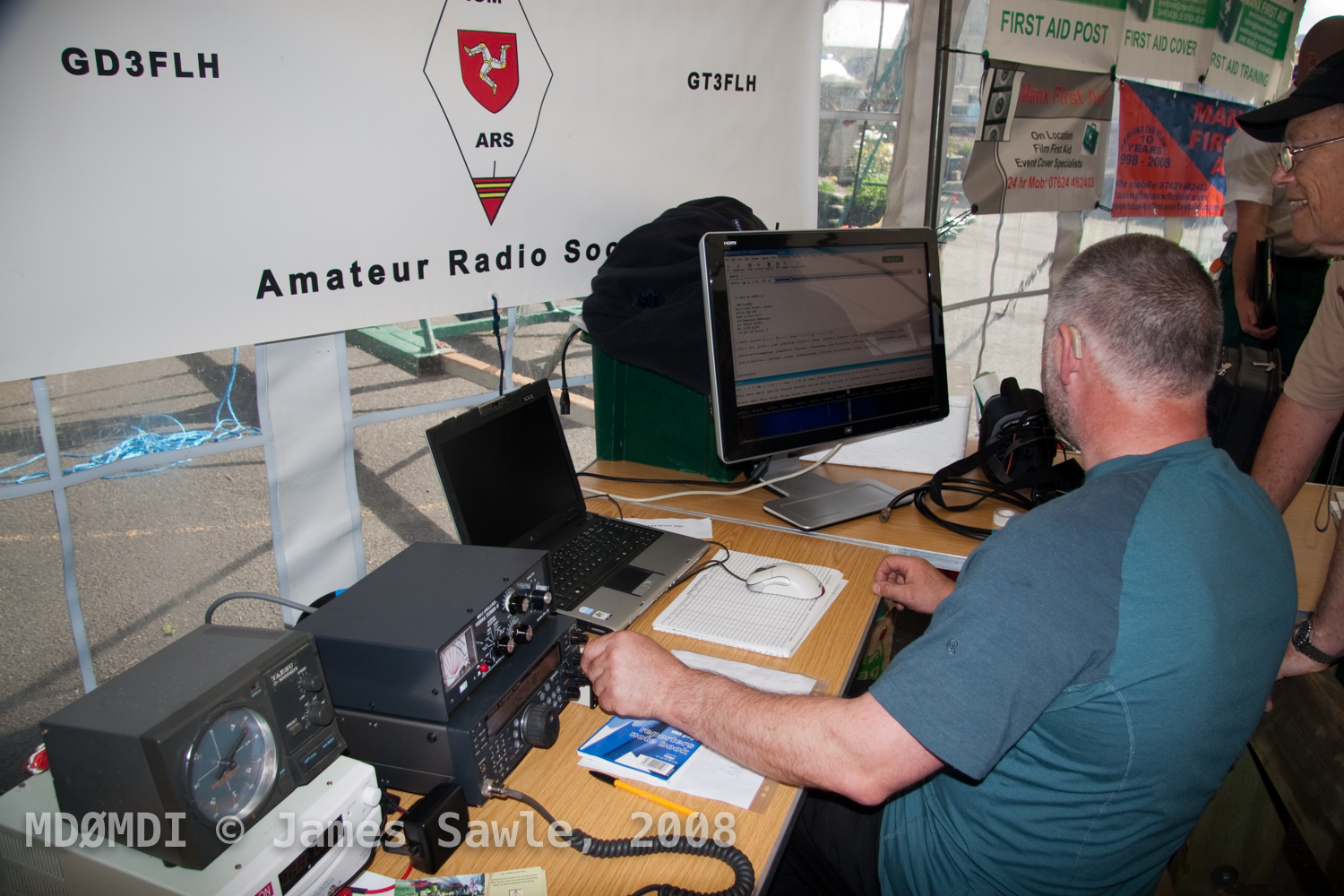 Steve Kelly (GD7DUZ) motoring away on PSK31 Data Modes, somewhat easier to do with all the noise around the place.