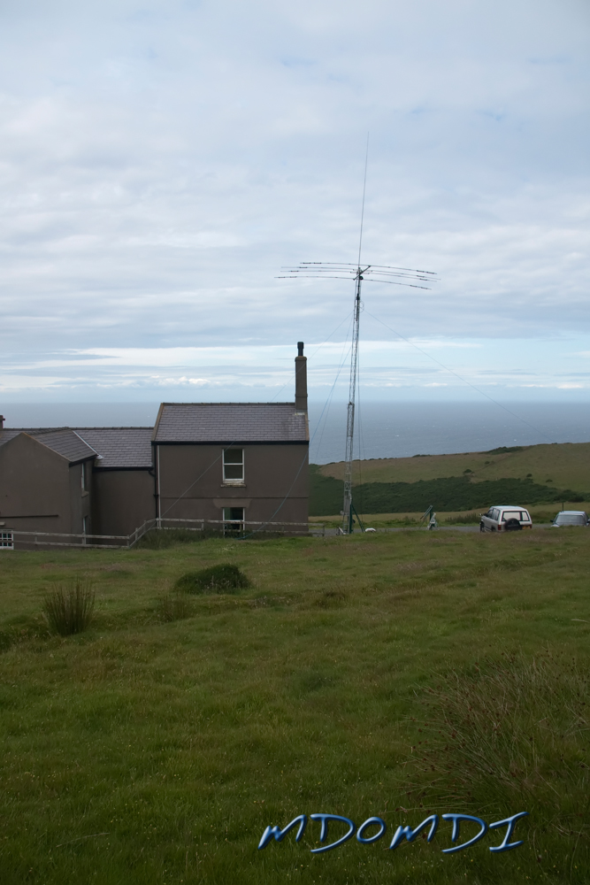 The ground was not too level where we placed the IOMARS Tower, and this was as good as we could get it, it remained very stable throughout the teams visit.