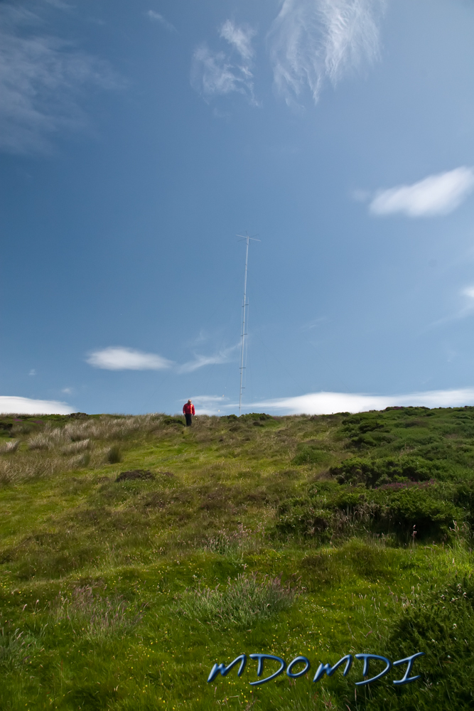 Just for scale, Peter was about 50ft away from the antenna when I took this photo, certainly a big antenna.