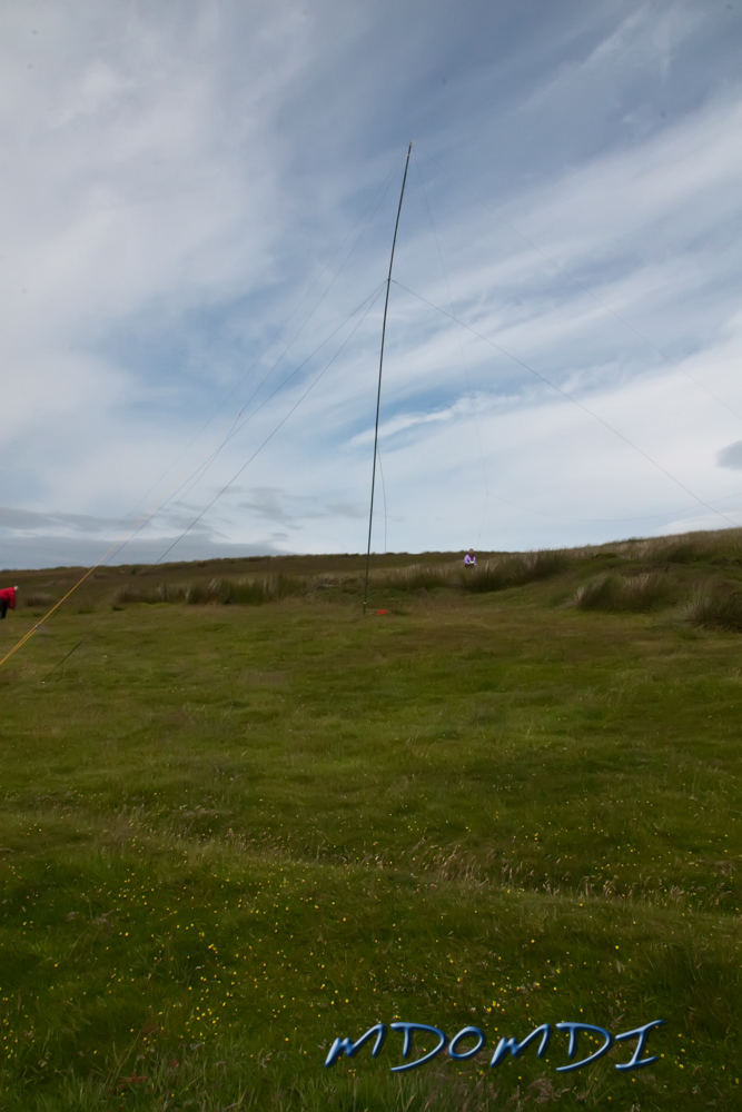 These lightweight masts made short work of setting up the loop antennas