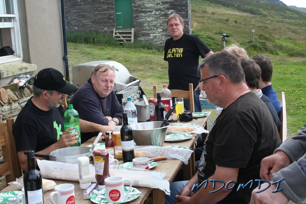 Nothing better that a good BBQ with friends from OV P08 DXpedition to the Isle of Man