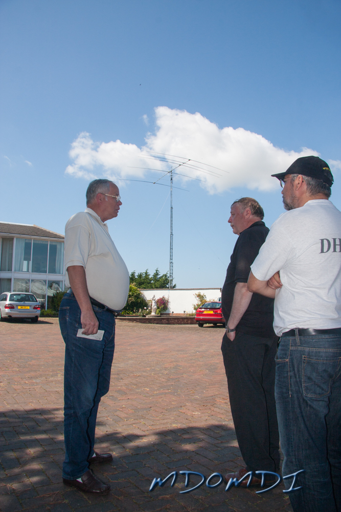 Bernd outside with the guys from OV P08 DXpedition to the Isle of Man