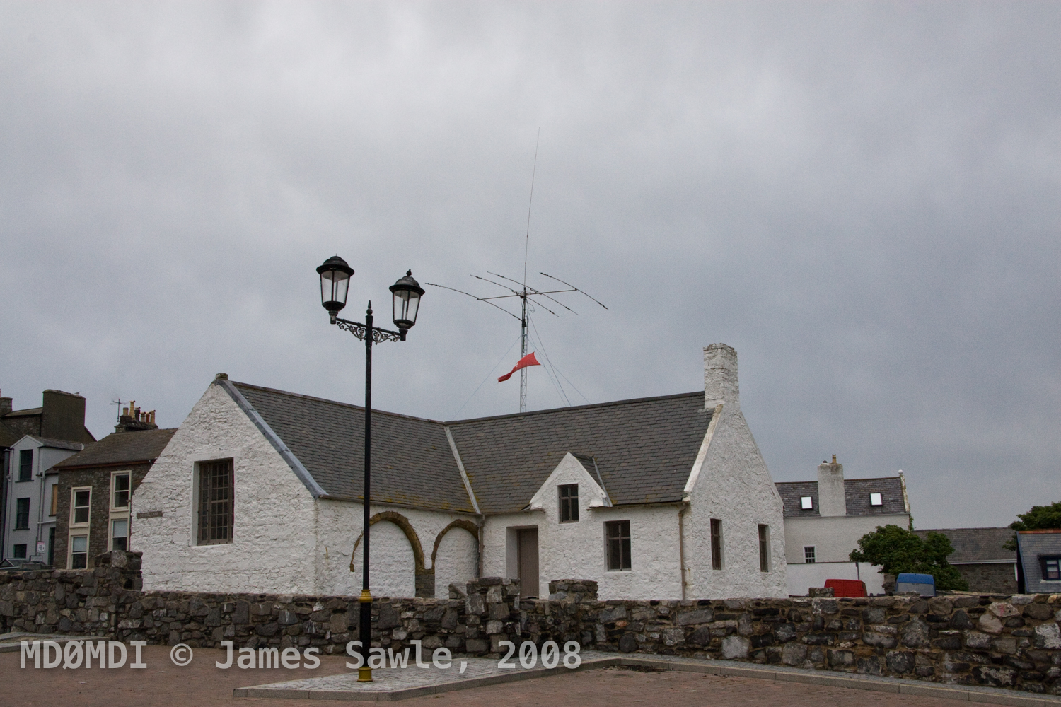 Dull and Windy was the best we could expect for operation GB4MNH from the Old Grammar School in Castletown