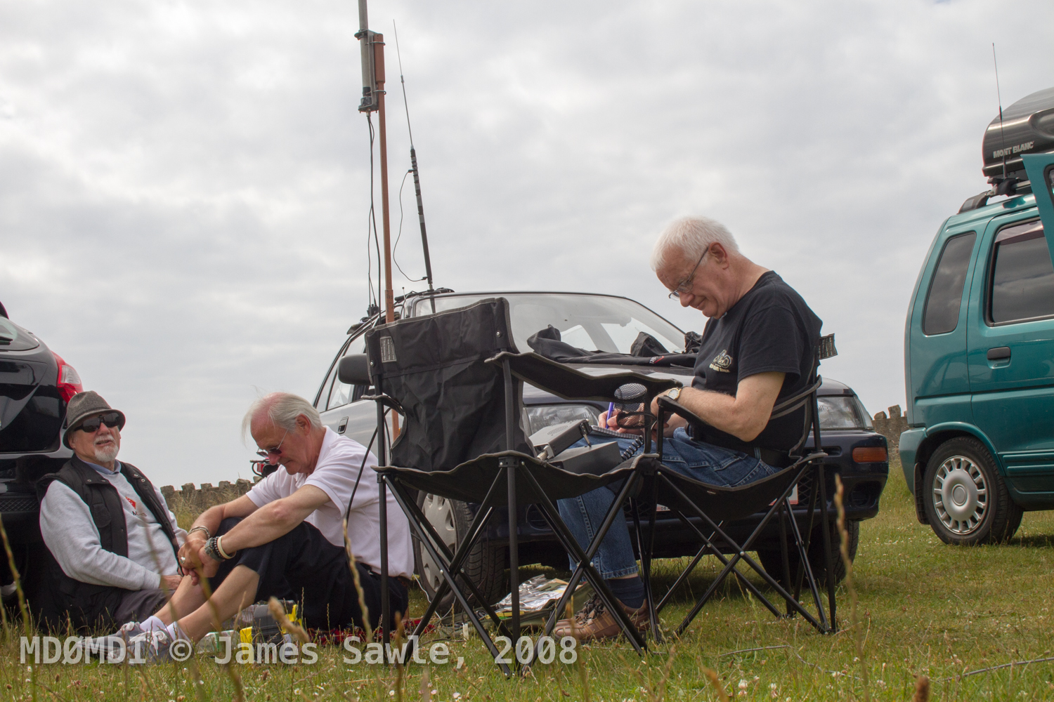 John Butler (GD0NFN) taking a stint in the chair.