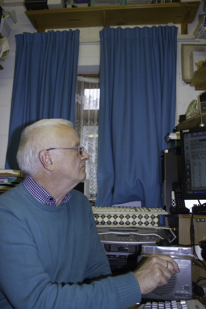 John Butler (GD0NFN) manning the logbook