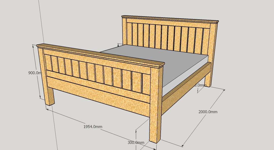 The 3 Day Pine Bed SketchUp Plans