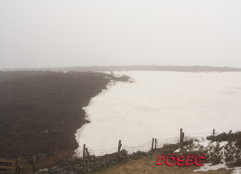 Thick Snow in the middle of the Isle of Man in April