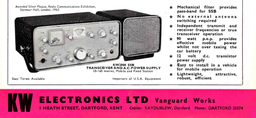 KW 2000 Advert 1963-1964