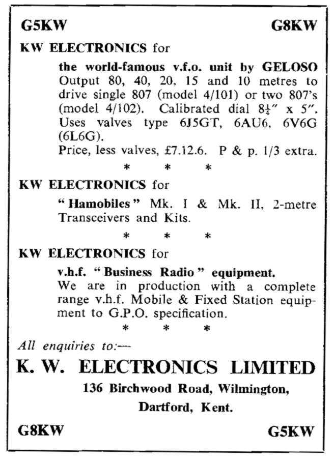 KW Electronics Advert (SWM 1956-07) 001