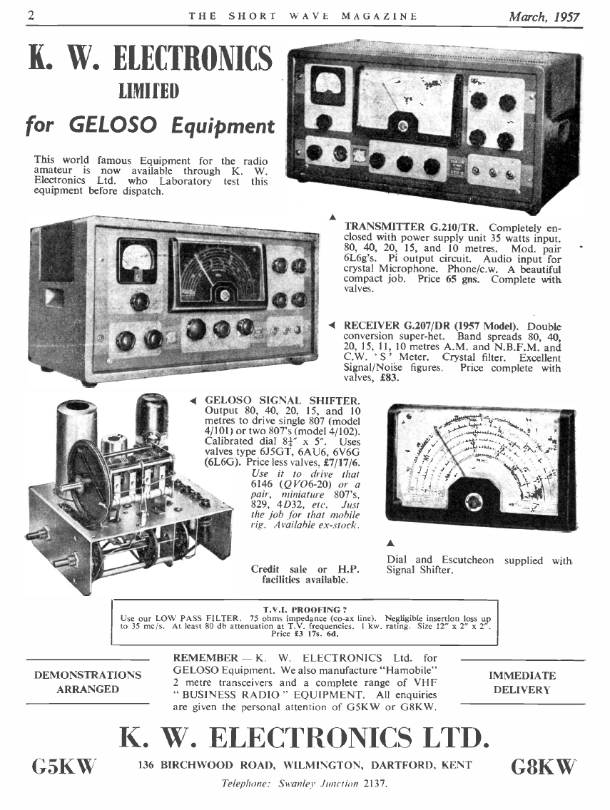 First time that they used photos in any of their adverts in Shortwave Magazine 1957-03