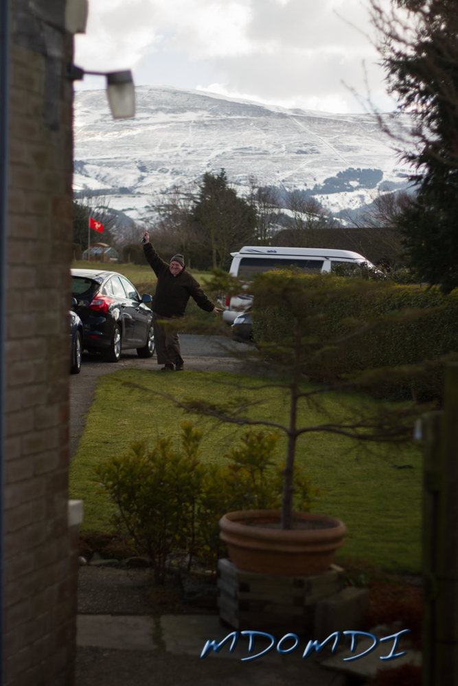 Ralph Furness (GD4IHC) turning up on a cold morning to help with the contest