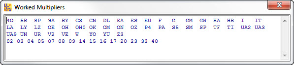 UcxLog Worked Multipliers for the CQ WW DX Contest