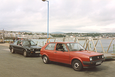 GD3SXW/m and GD3TXF/m on the quay in Douglas, Isle of Man.