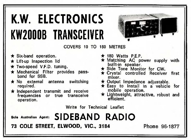 Advert in Amateur Radio (Australia) Magazine (1970-12)