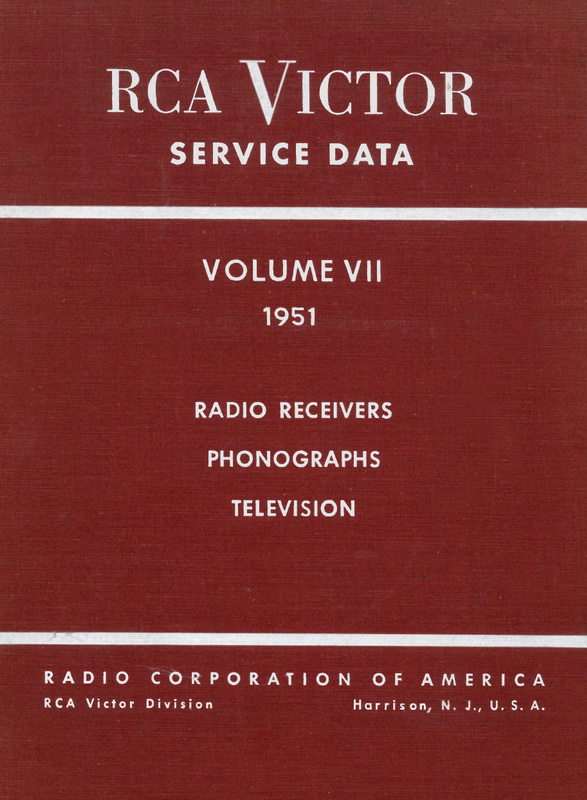 RCA Service Data - Volume VII - 1951 Cover