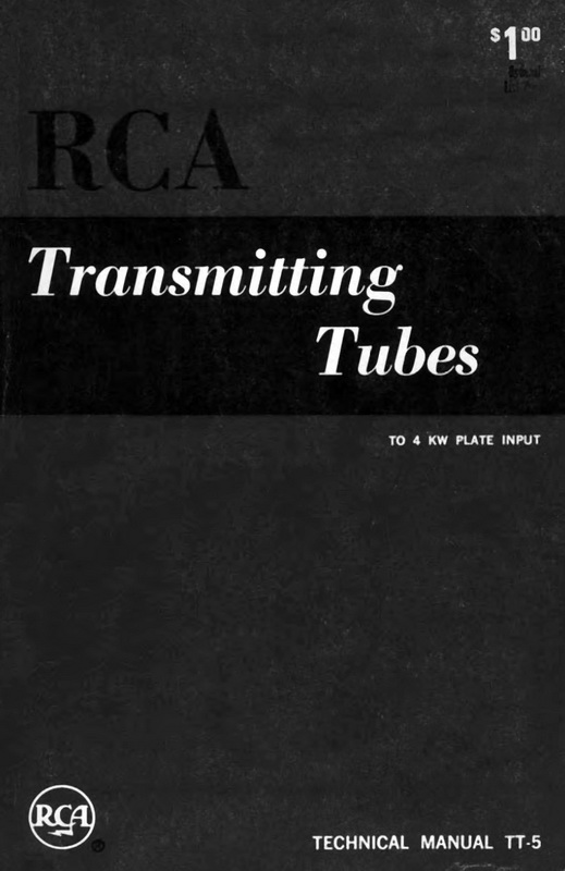 RCA Transmitting Tube Manual 1962 Cover