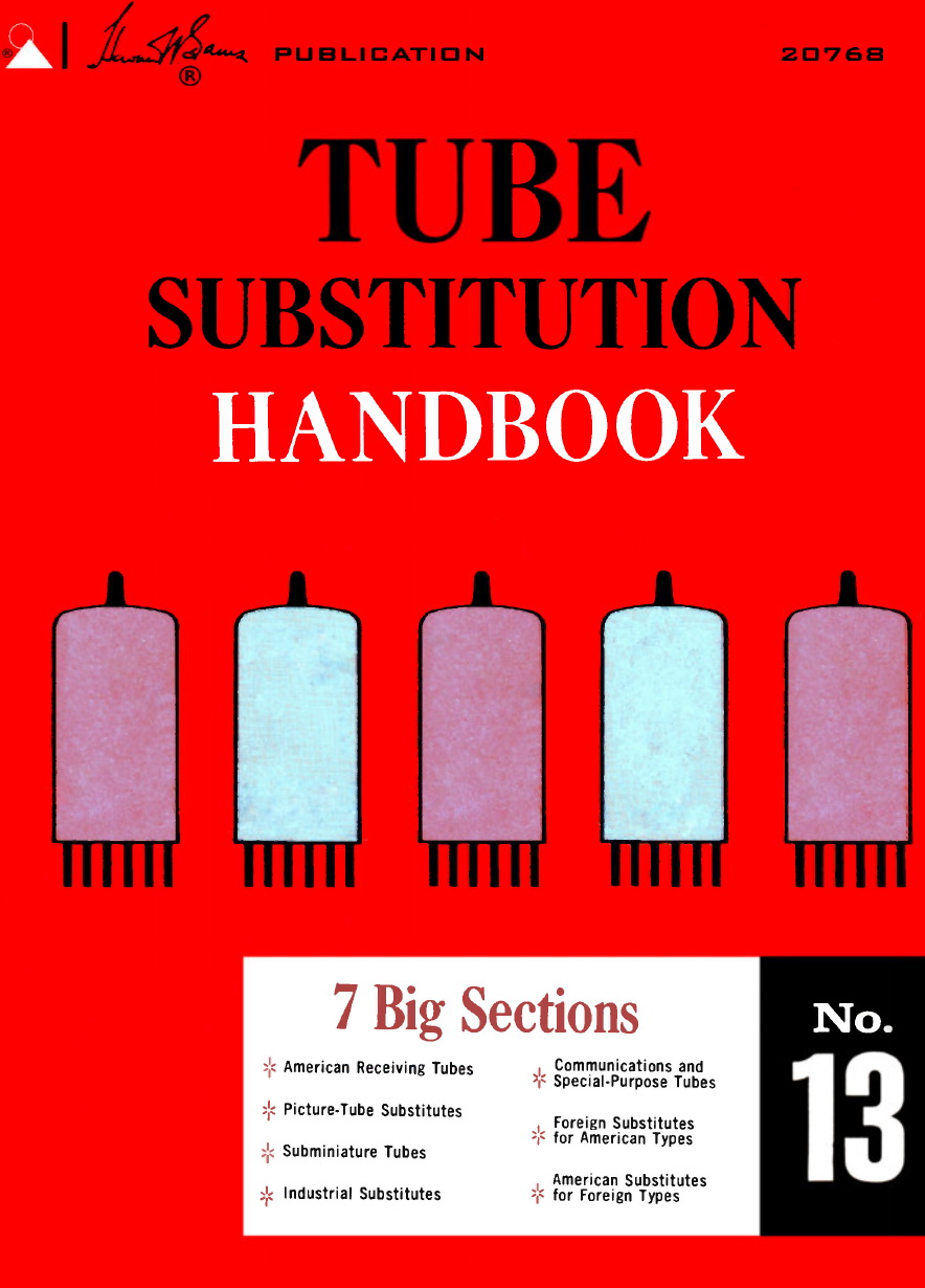 SAMS Tube Substitution Handbook Volume 13 Cover