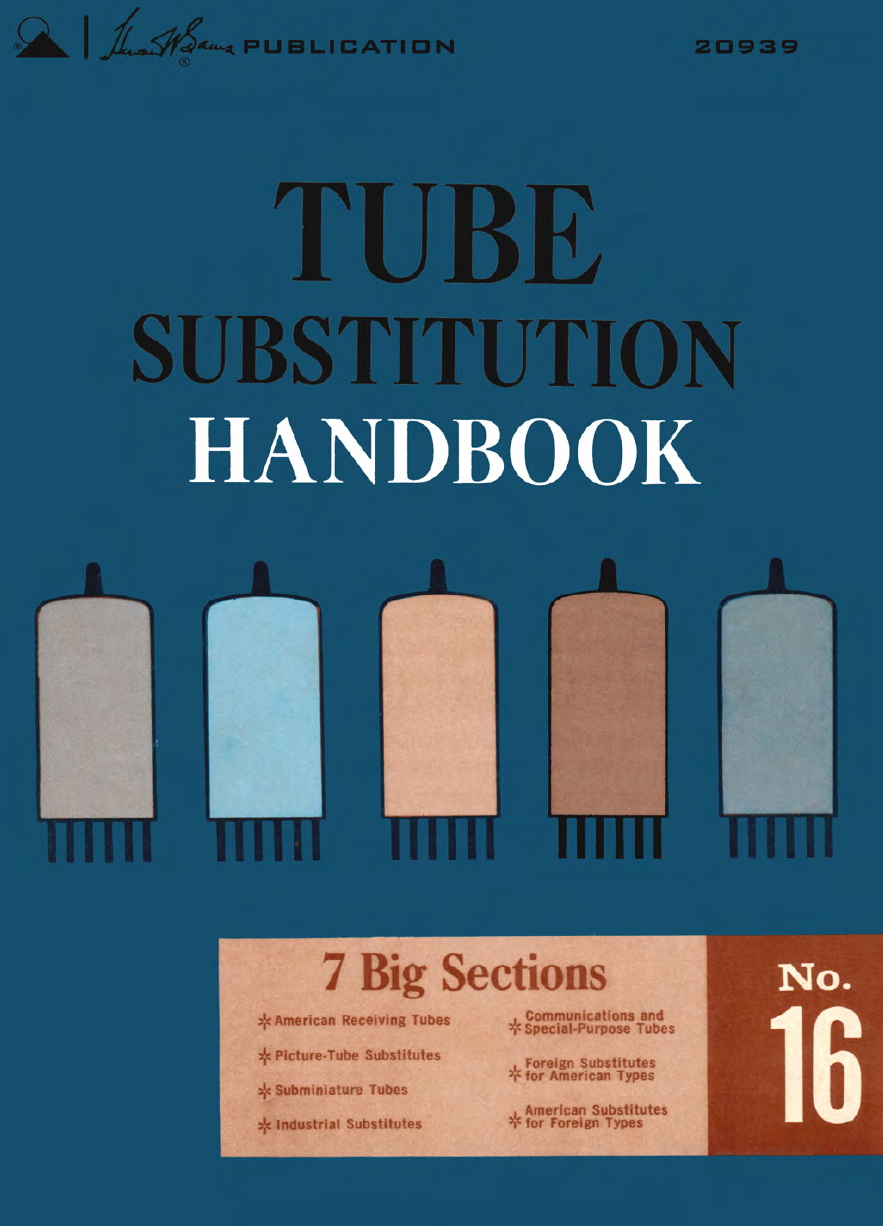 SAMS Tube Substitution Handbook Volume 16 Cover