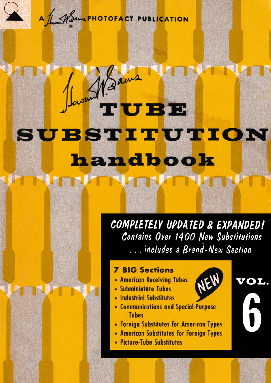 SAMS Tube Substitution Handbook Volume 6 Cover