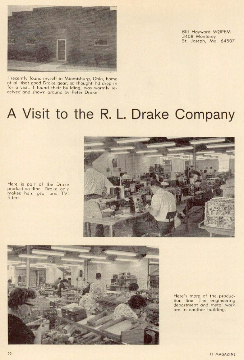 Visit to the R.L. Drake Company in 73 Magazine Page 01 1966 09