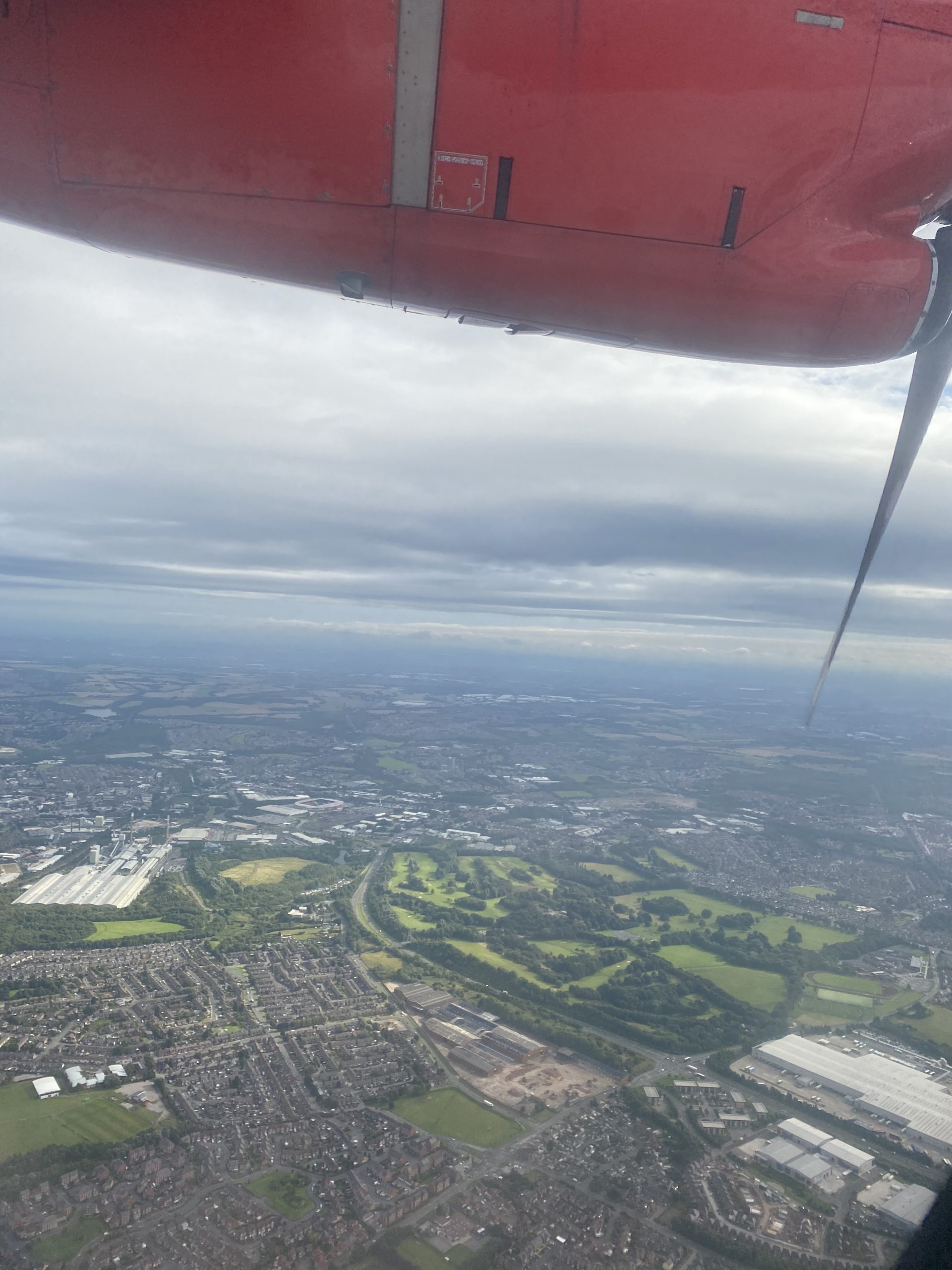 Plane Landing at Liverpool Airport