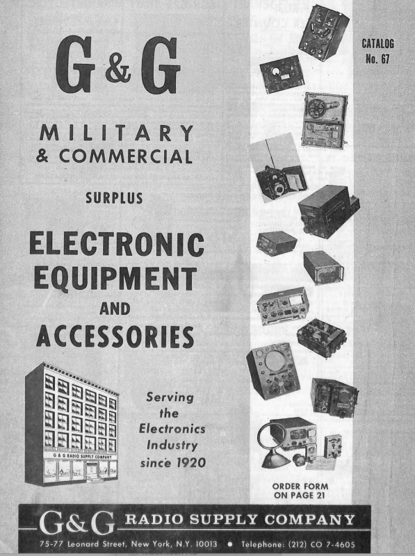 G & G Military & Commercial Surplus Catalogue Number 67