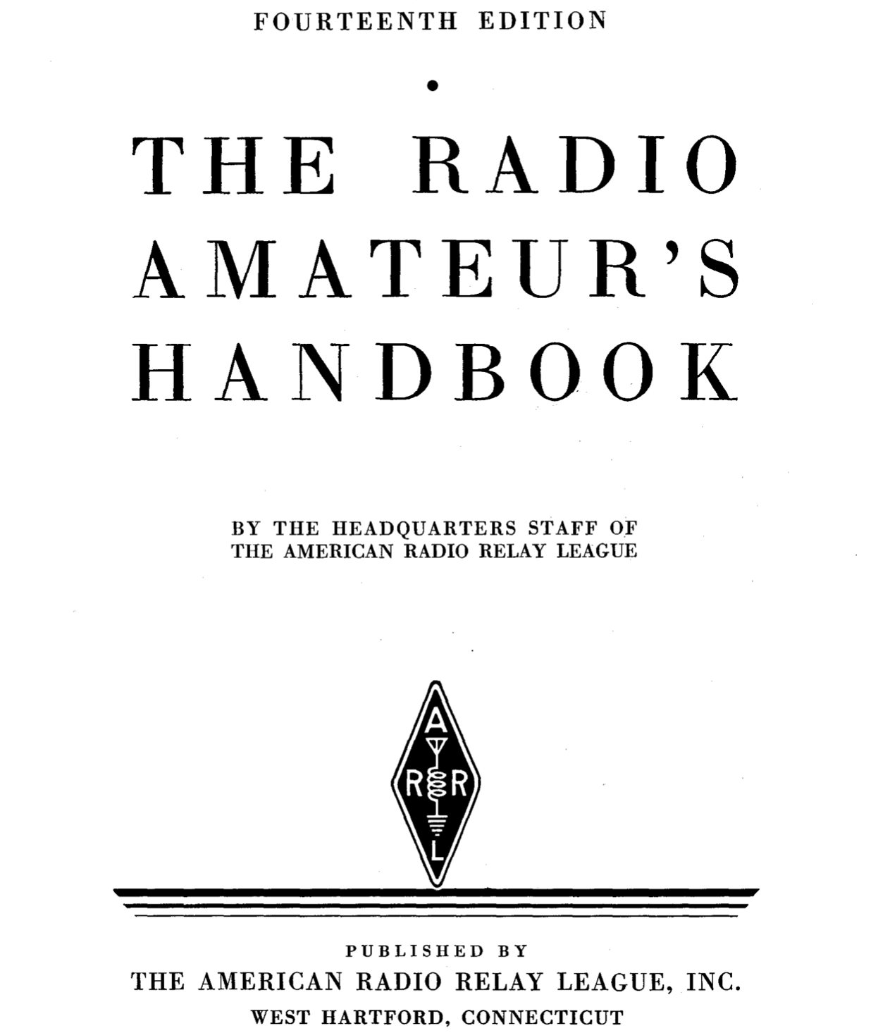 The ARRL Radio Amateurs's Handbook (14th Edition, 1936)