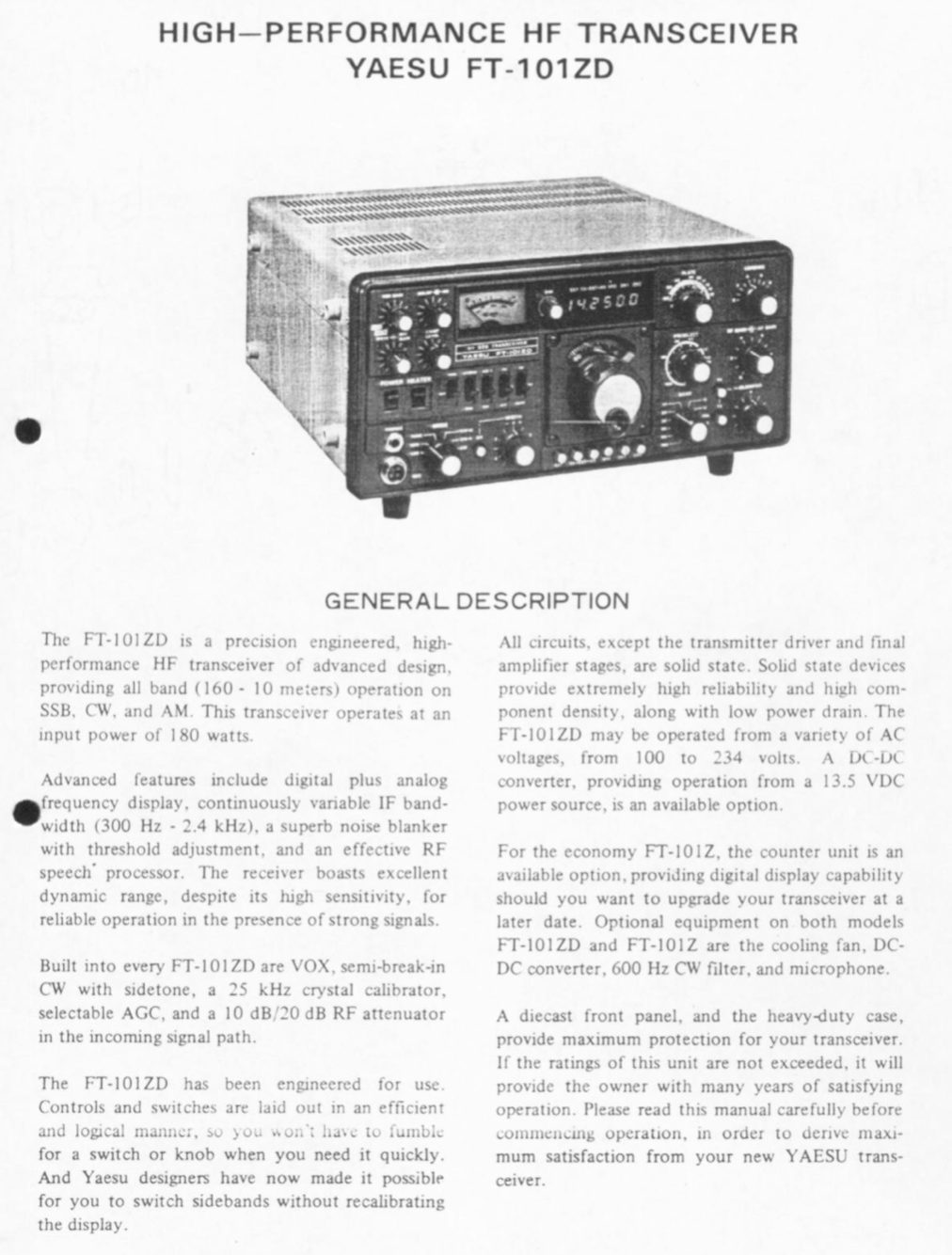 Yaesu FT-101ZD - Instruction Manual 02