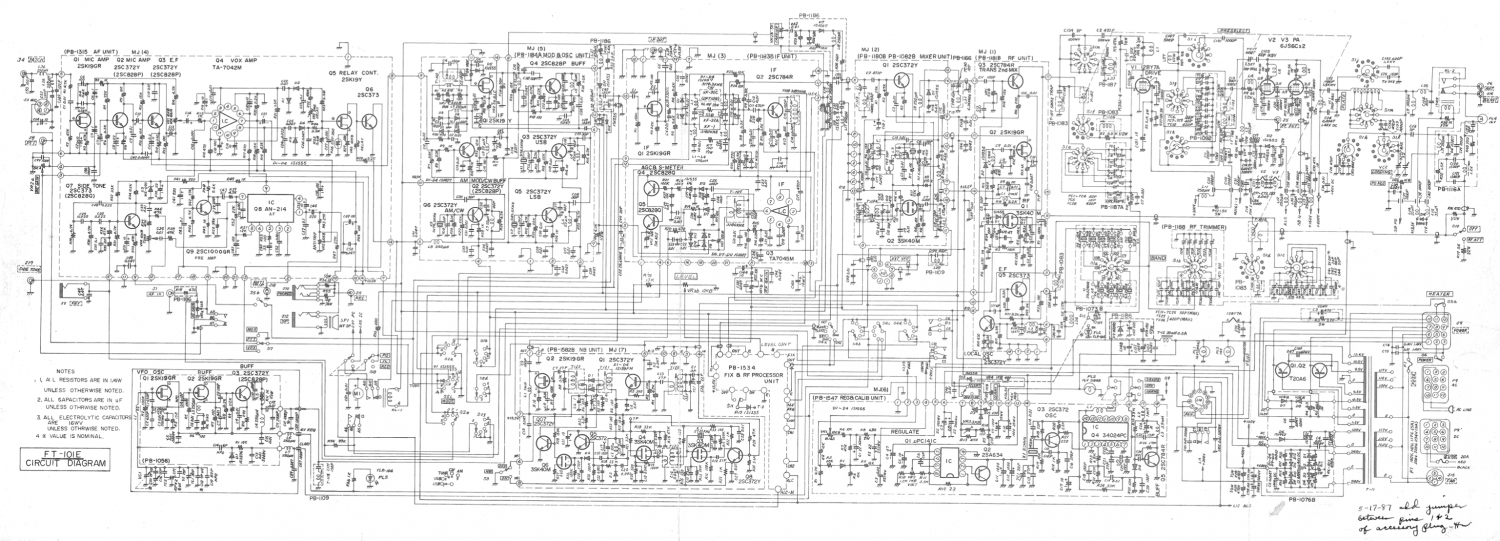 Yaesu FT-101E - Schematic (Early Model) 01