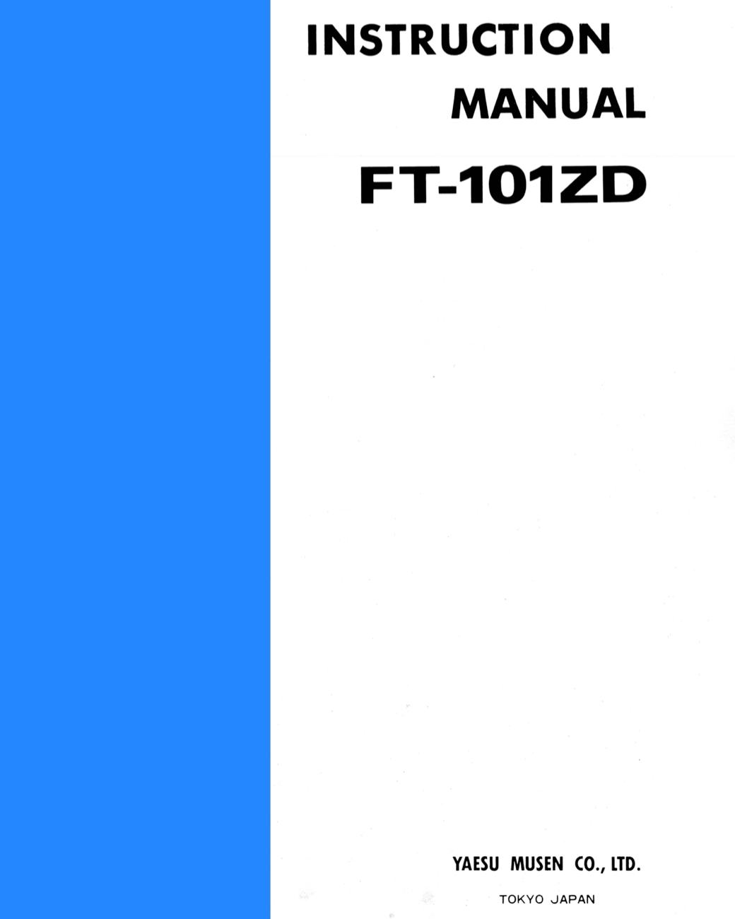 Yaesu FT-101ZD - Instruction Manual 01
