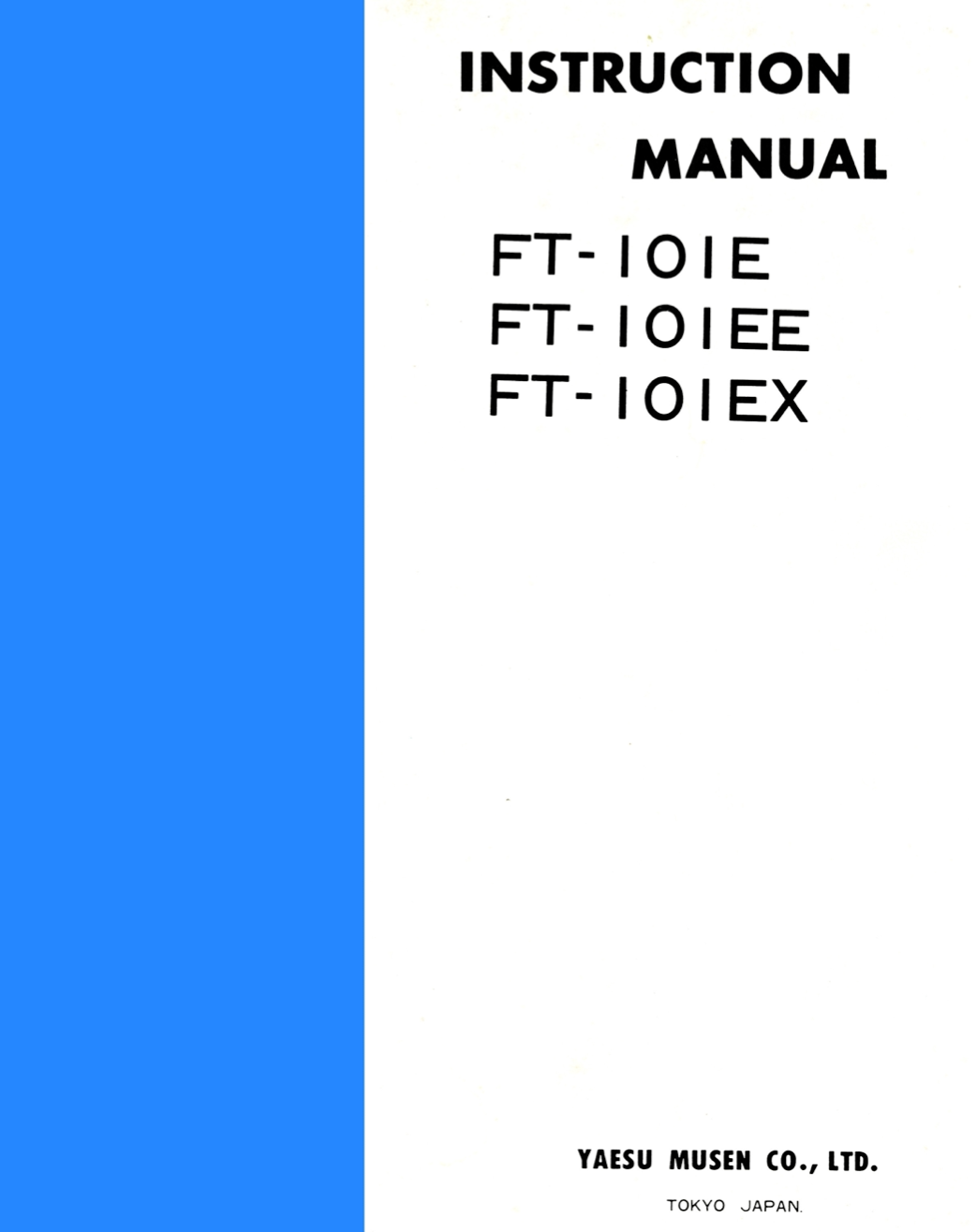 Yaesu FT-101E - Instruction Manual