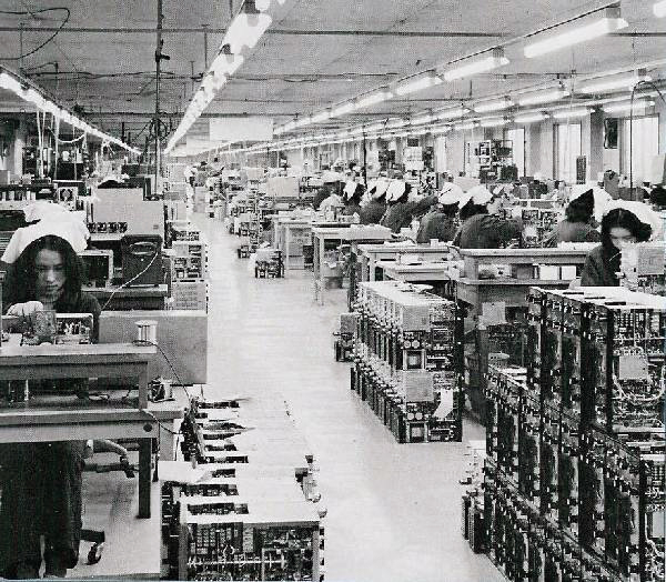 Yaesu FT-101 Assembly Line at Fukushima in Northern Japan in early 1970's.