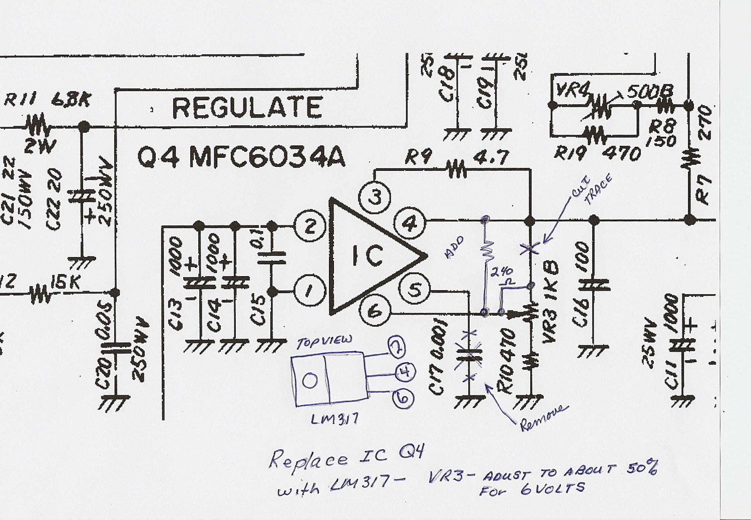 Notes on Voltage Regulator (Q4) Replacement