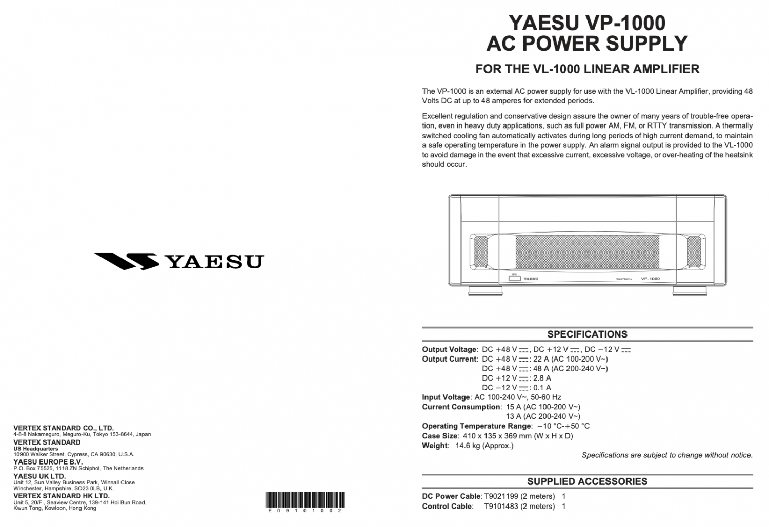 Yaesu VP-1000 - Instruction Manual