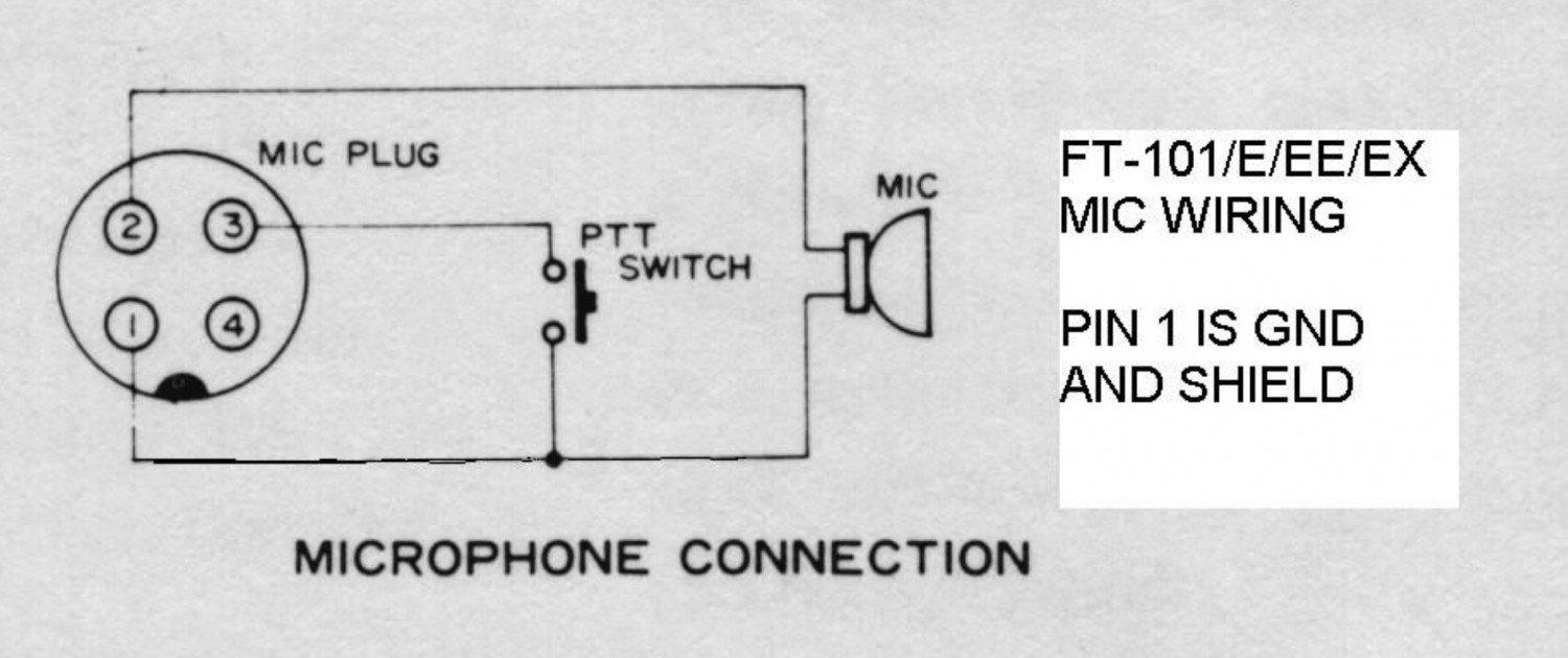 Yaesu FT-101E - Notes on Microphone Wiring