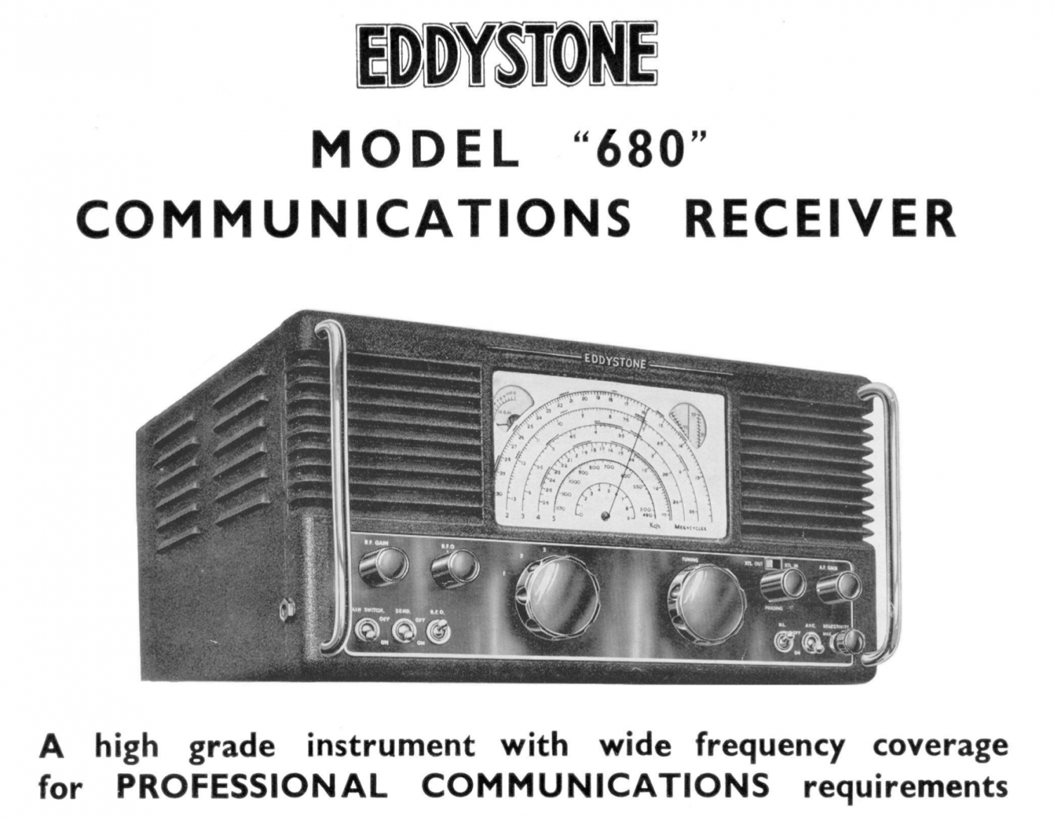 Eddystone Type 680/680X Communication Receiver - Instruction Manual