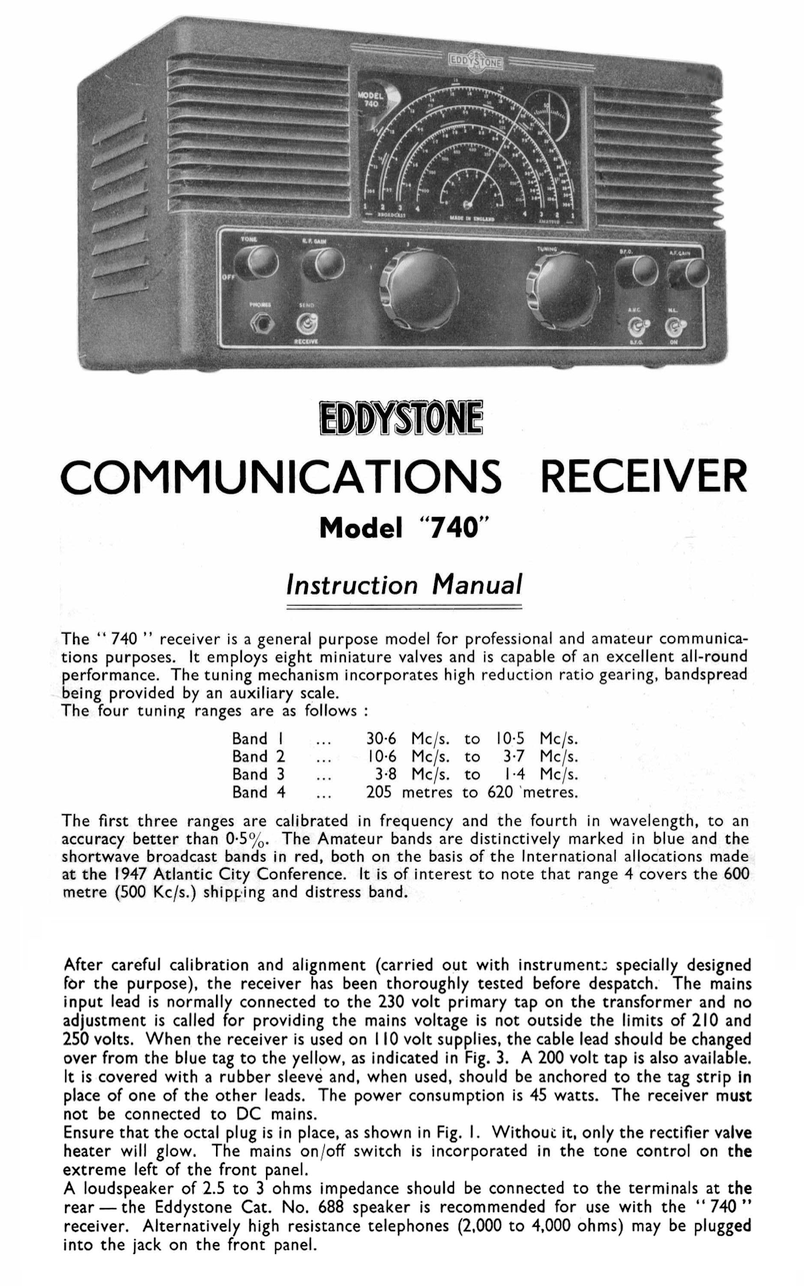 Eddystone Type 740 Communications Receiver - Instruction Manual