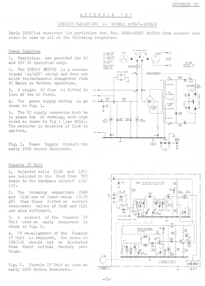 Eddystone Type 1830/1 Communications Receiver - Instruction Manual Appendix E