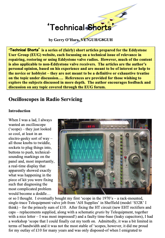 Eddystone Technical Shorts 25 - Oscilloscopes in Radio Servicing