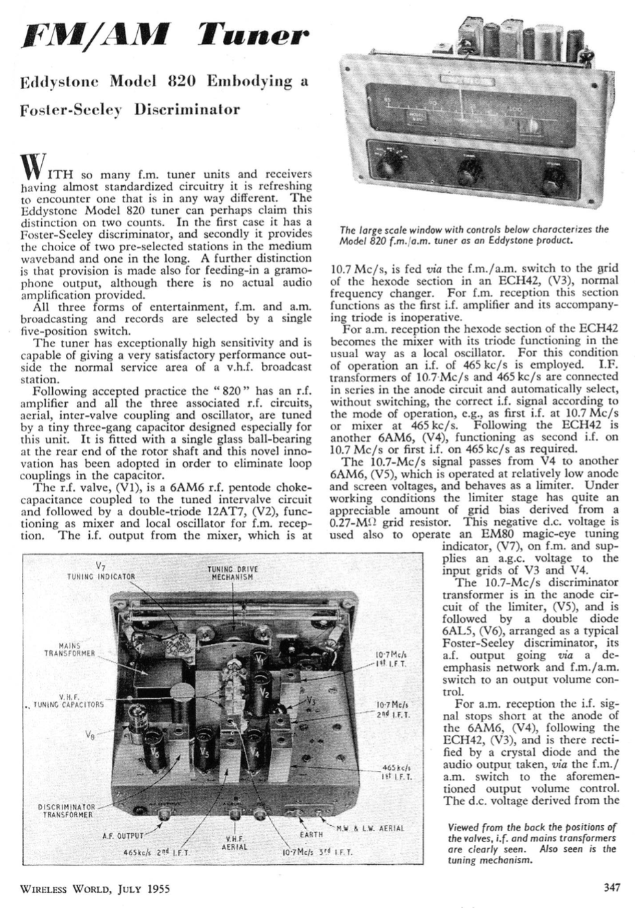 Type 820 - Review in Wireless World 1955-07