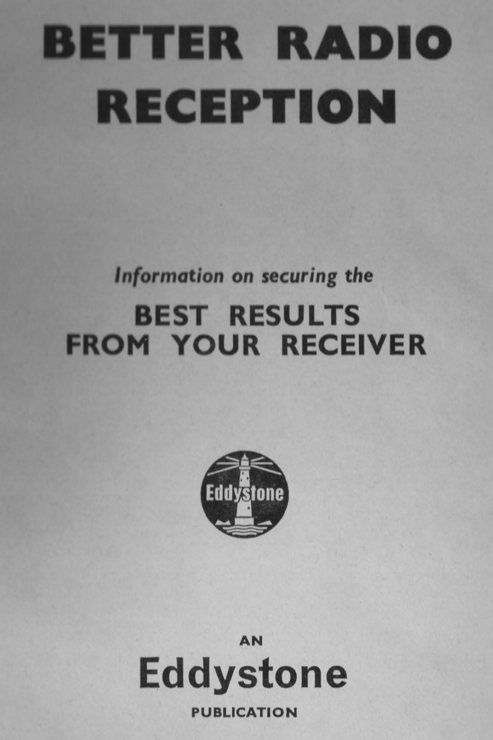 Eddystone Better Reception 1966