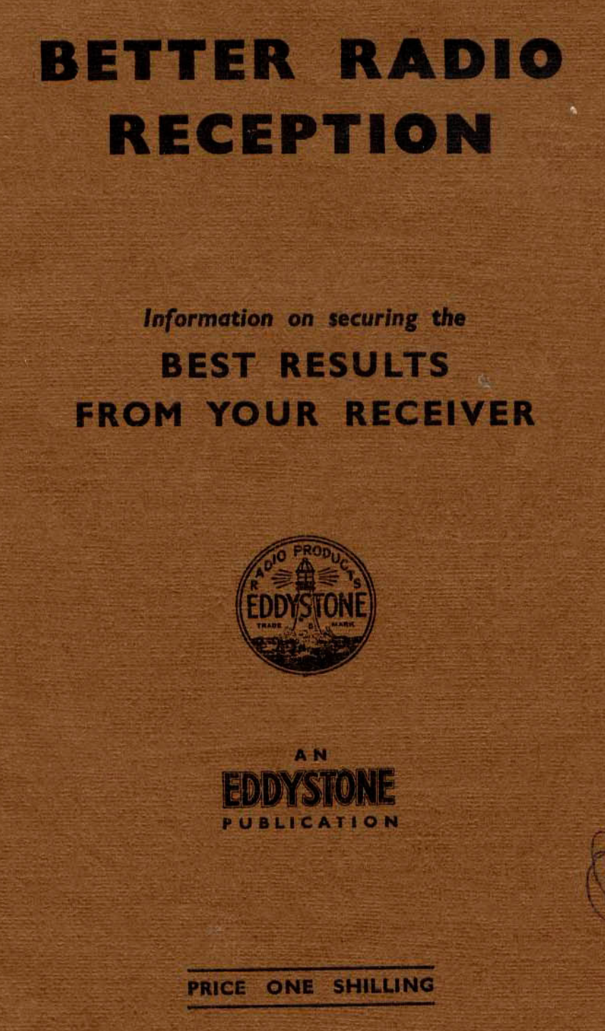 Eddystone Better Reception 1958