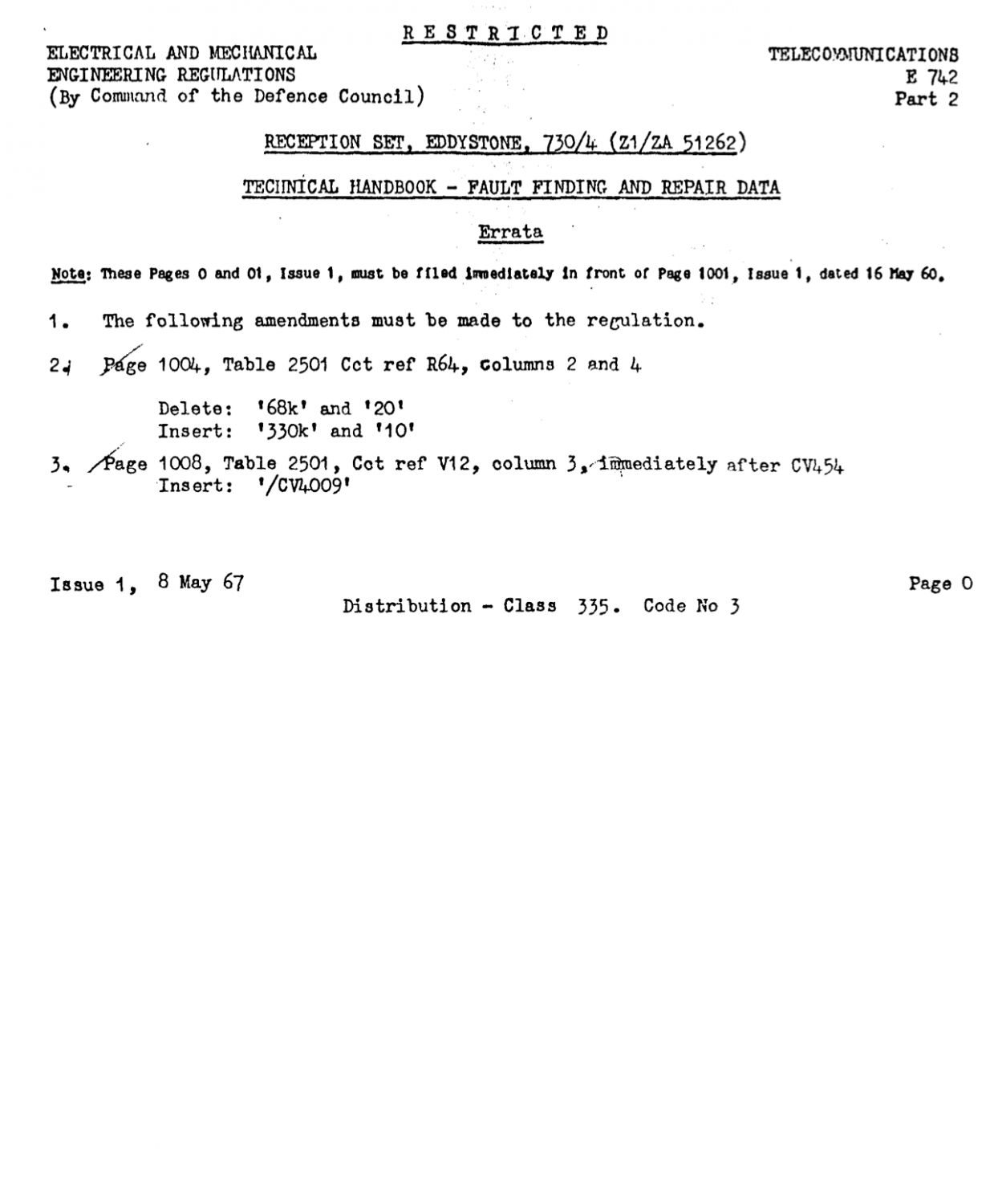 Eddystone Type 730-4 - Military Technical Handbook E-742 Part 2