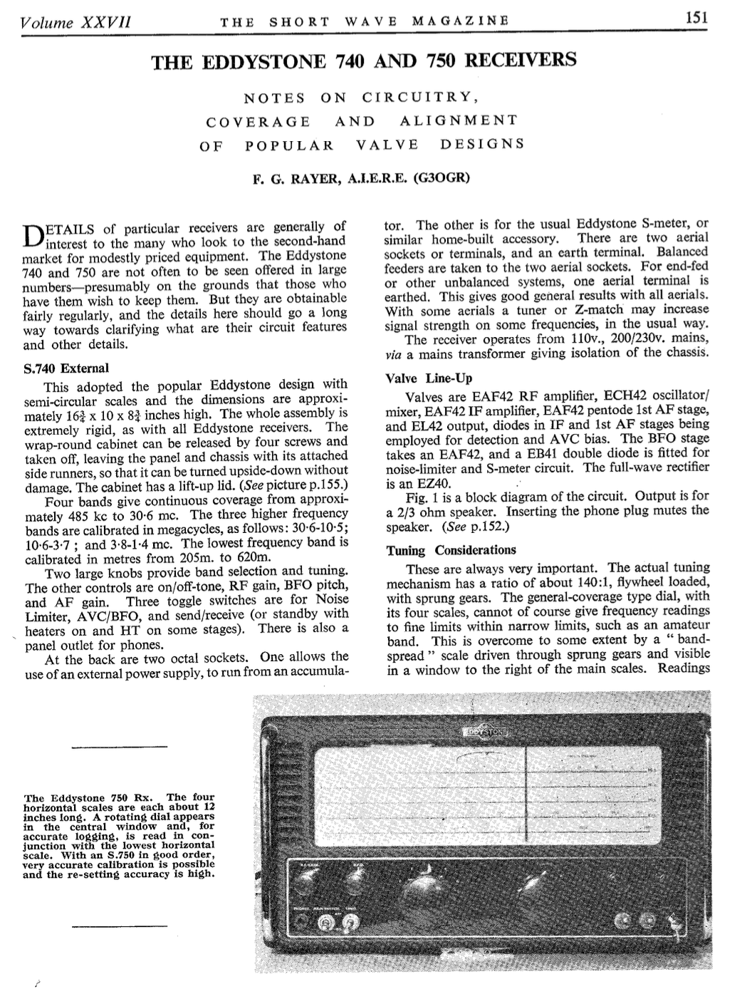 The Eddystone 740 and 750 Receivers - Shortwave Magazine (1969-05)