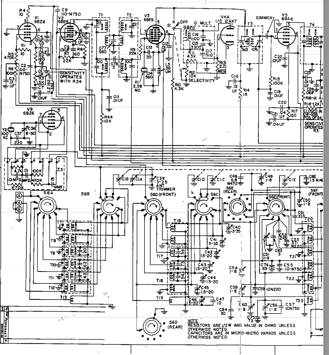 Hammarlund HQ-110 - Schematic Diagram 1
