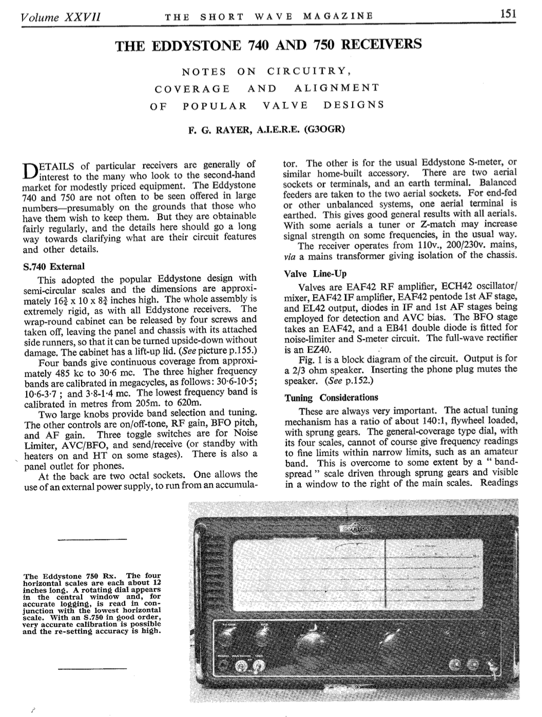 The Eddystone 740 and 750 Receivers - Shortwave Magazine (1969-05)