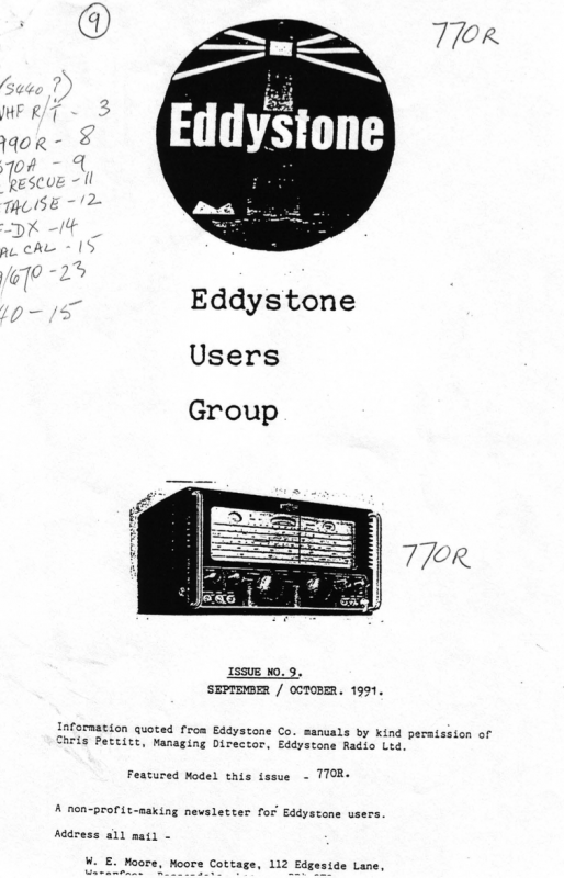 Eddystone Users Group Magazine (Lighthouse) - Volume 09