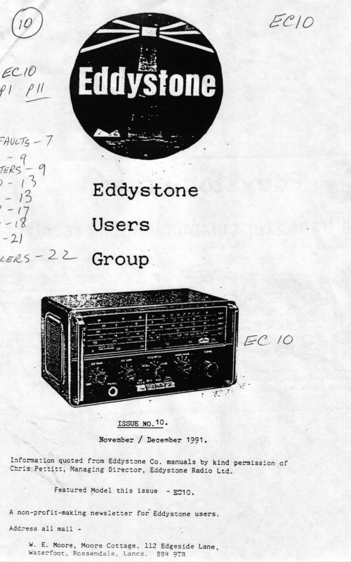 Eddystone Users Group Magazine (Lighthouse) - Volume 10