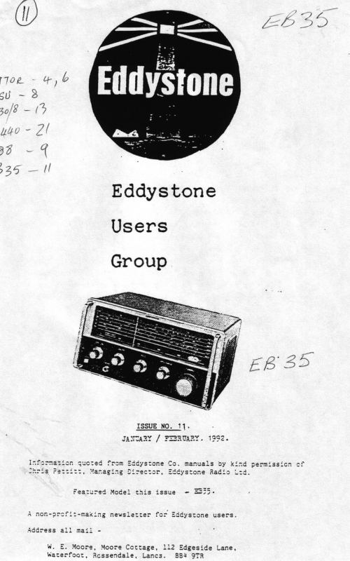 Eddystone Users Group Magazine (Lighthouse) - Volume 11