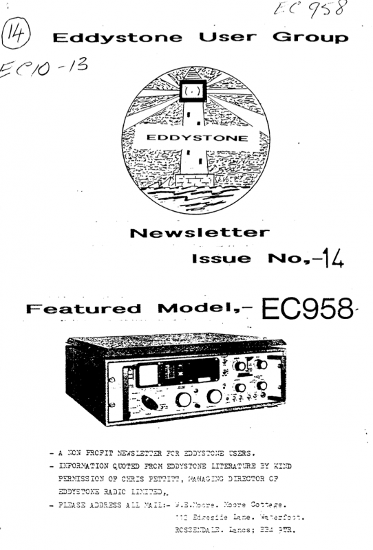 Eddystone Users Group Magazine (Lighthouse) - Volume 14